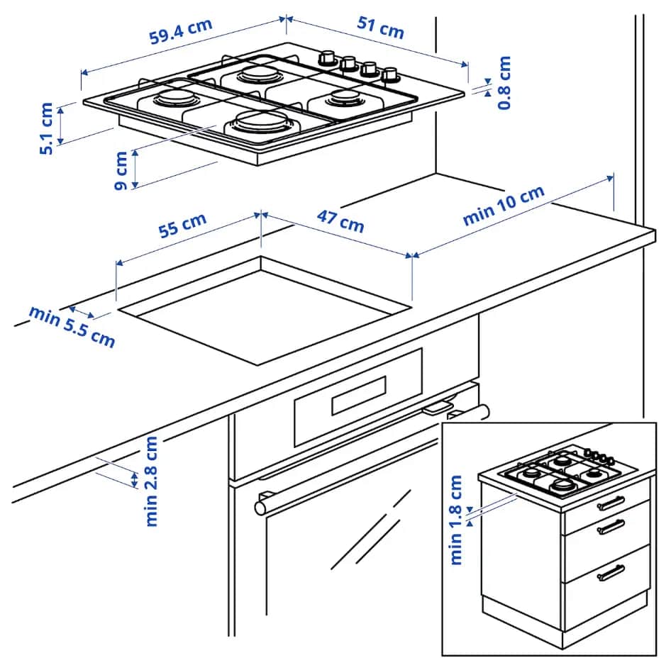 Wybór szafki pod płytę gazową - Jakie wymiary i materiały są najlepsze?