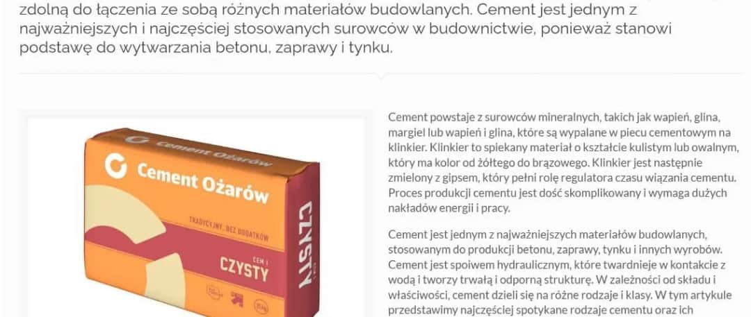 Cement 1 czy 2: Kluczowe różnice i zastosowania w budownictwie
