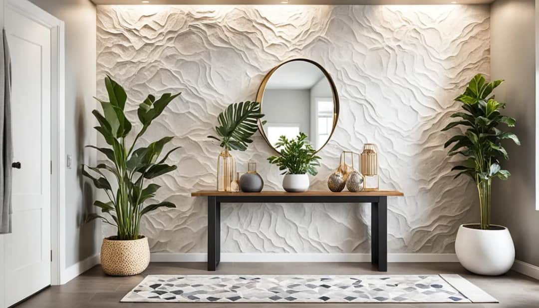 Tynk ozdobny na ściany w przedpokoju: 5 najlepszych opcji